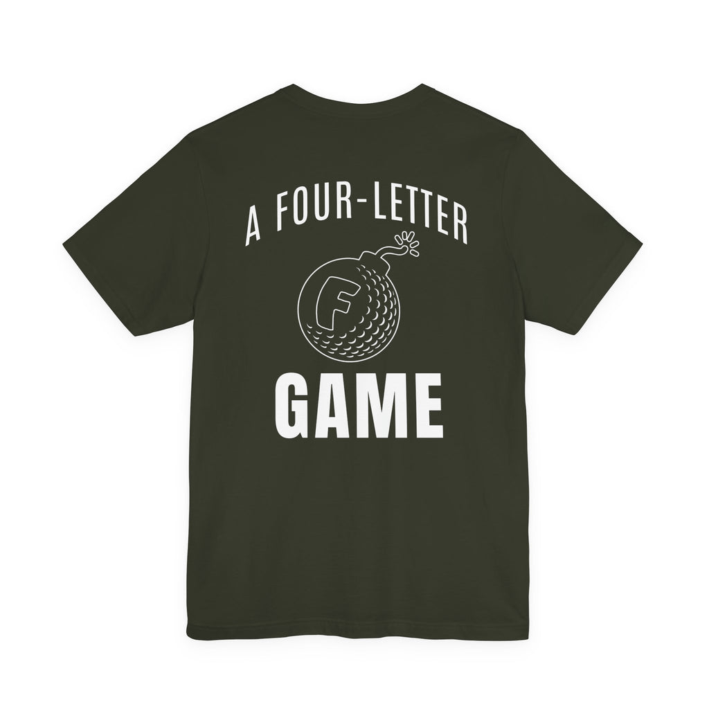 "Four Letter Game" Golf Tee