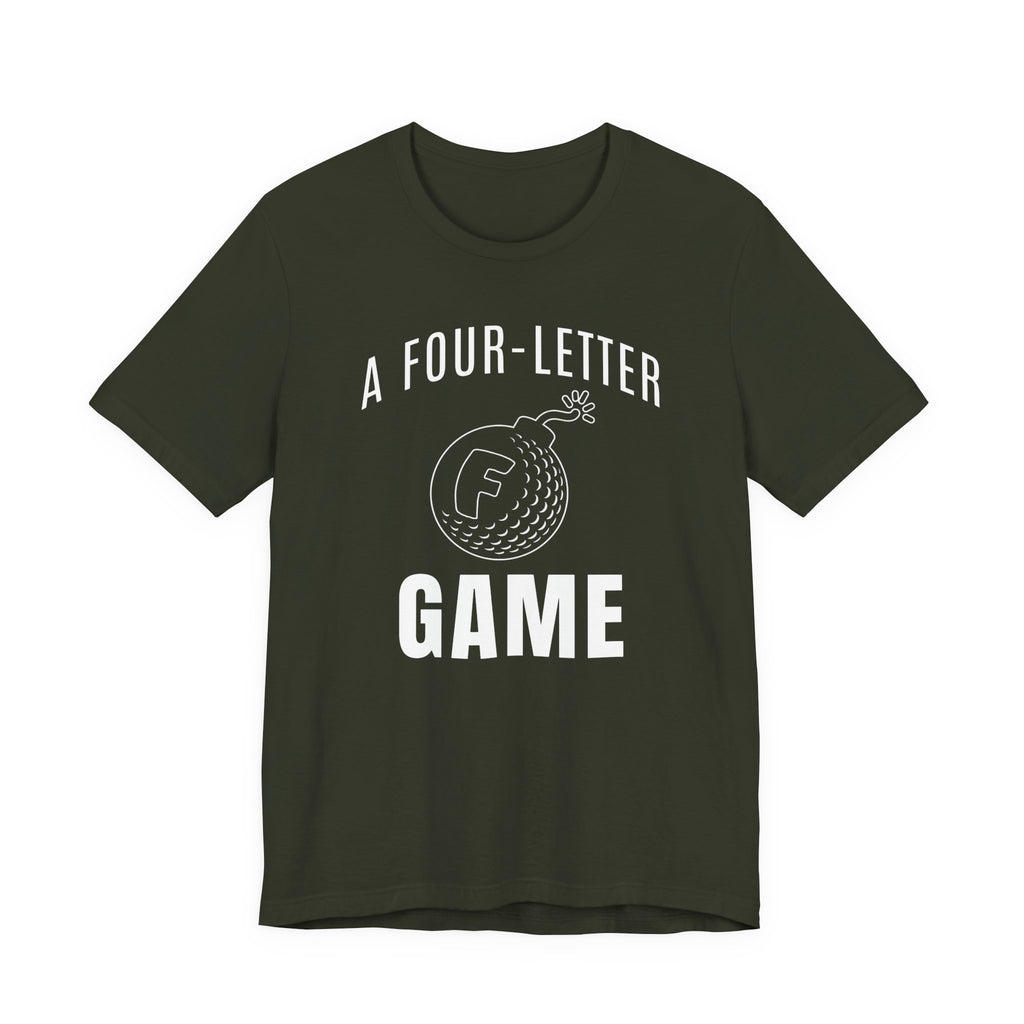 "Four Letter Game" Golf Tee