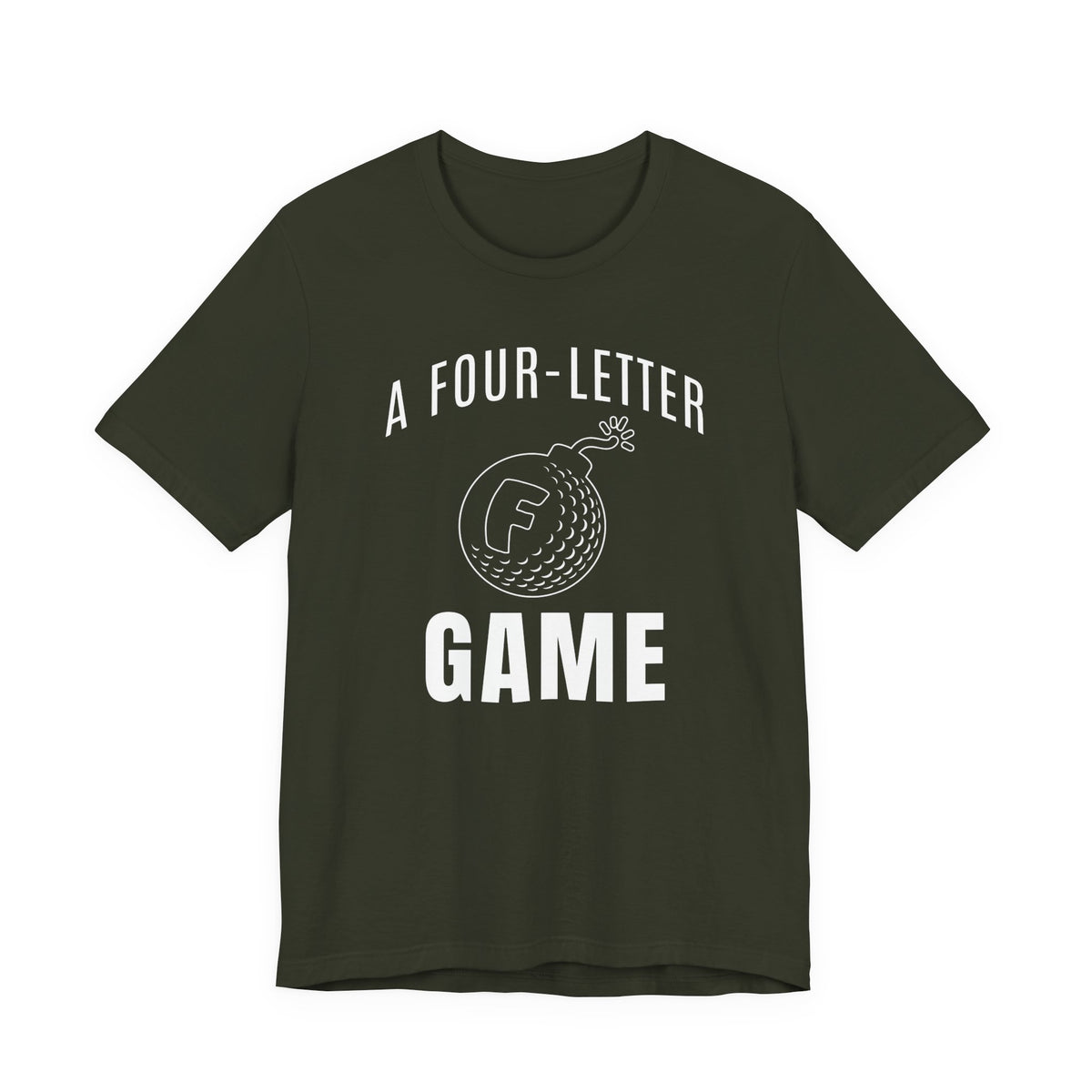 "Four Letter Game" Golf Tee