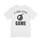 "Four Letter Game" Golf Tee