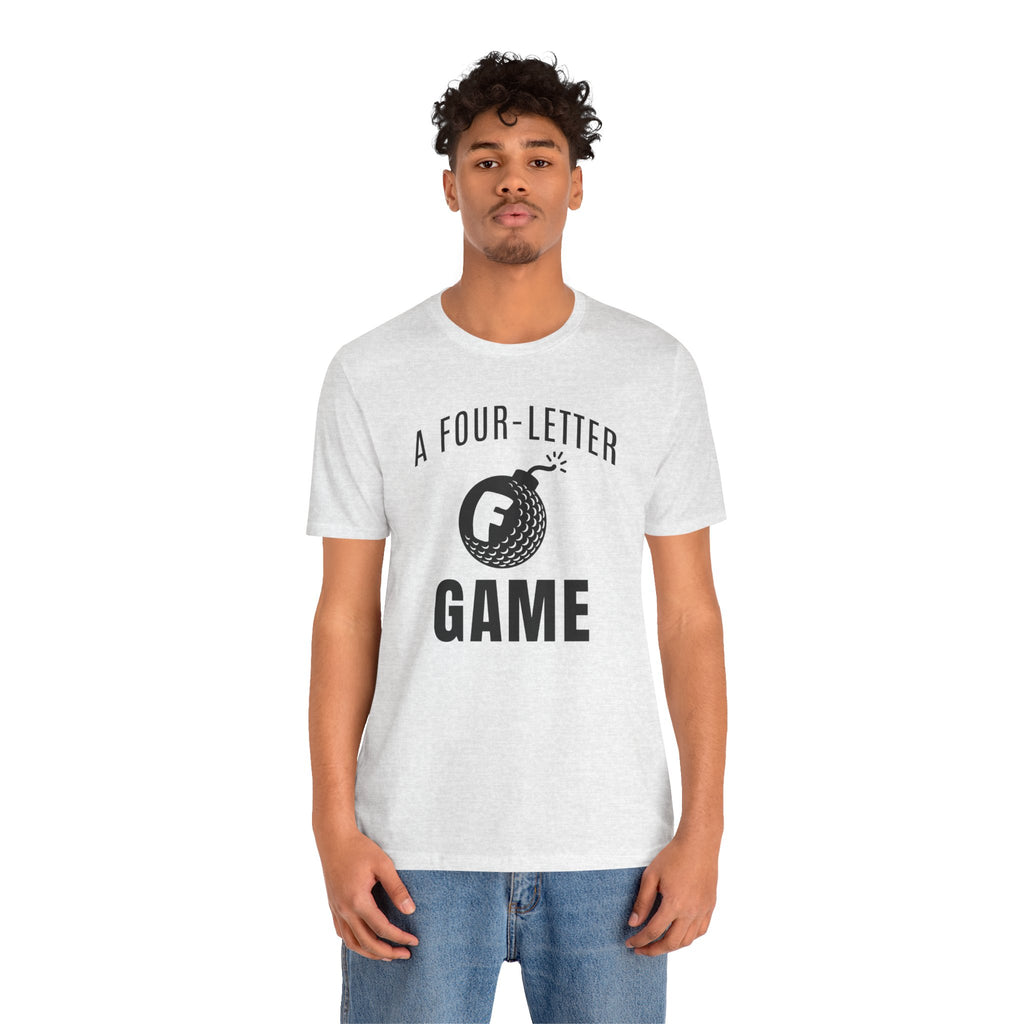 "Four Letter Game" Golf Tee