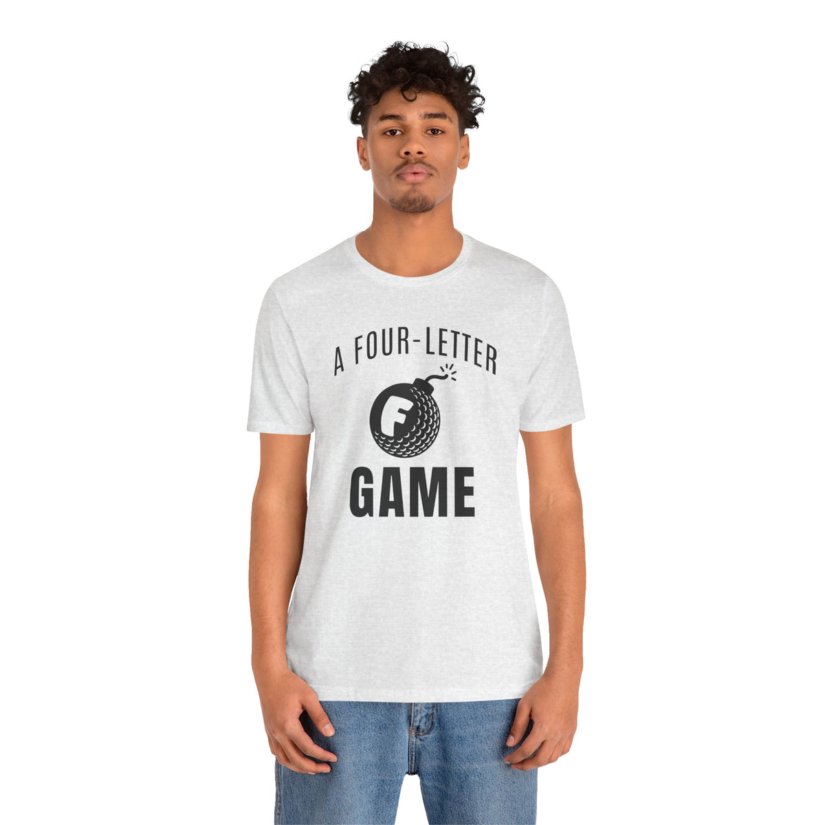 "Four Letter Game" Golf Tee
