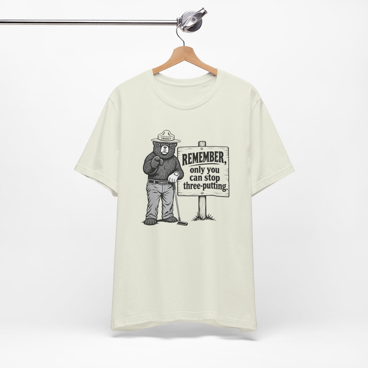 "Stop Three Putts" Golf Tee