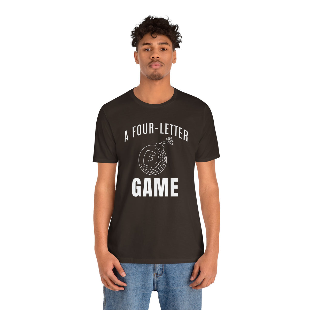 "Four Letter Game" Golf Tee