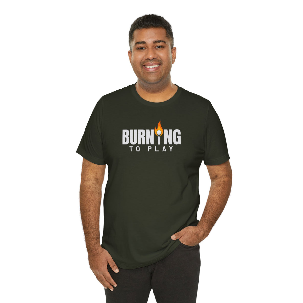 "Burning To Play" Golf Tee