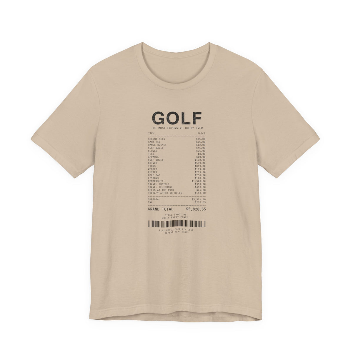 "Price To Play" Golf Tee