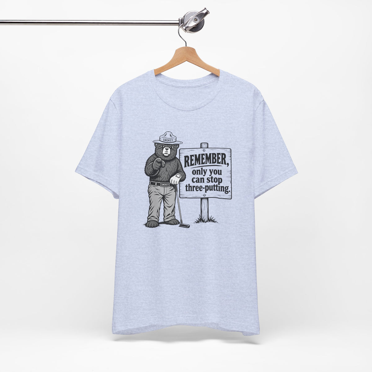 "Stop Three Putts" Golf Tee