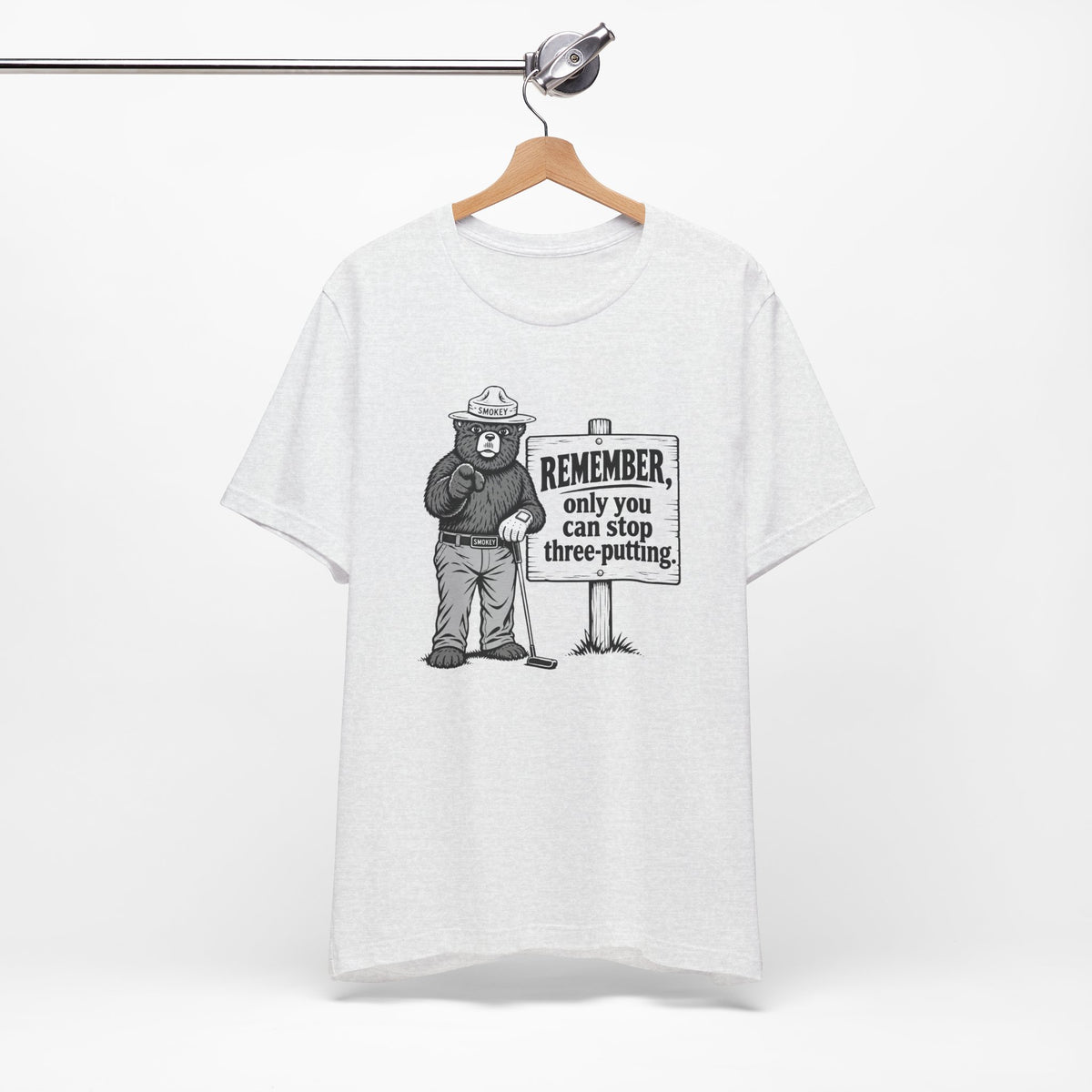 "Stop Three Putts" Golf Tee