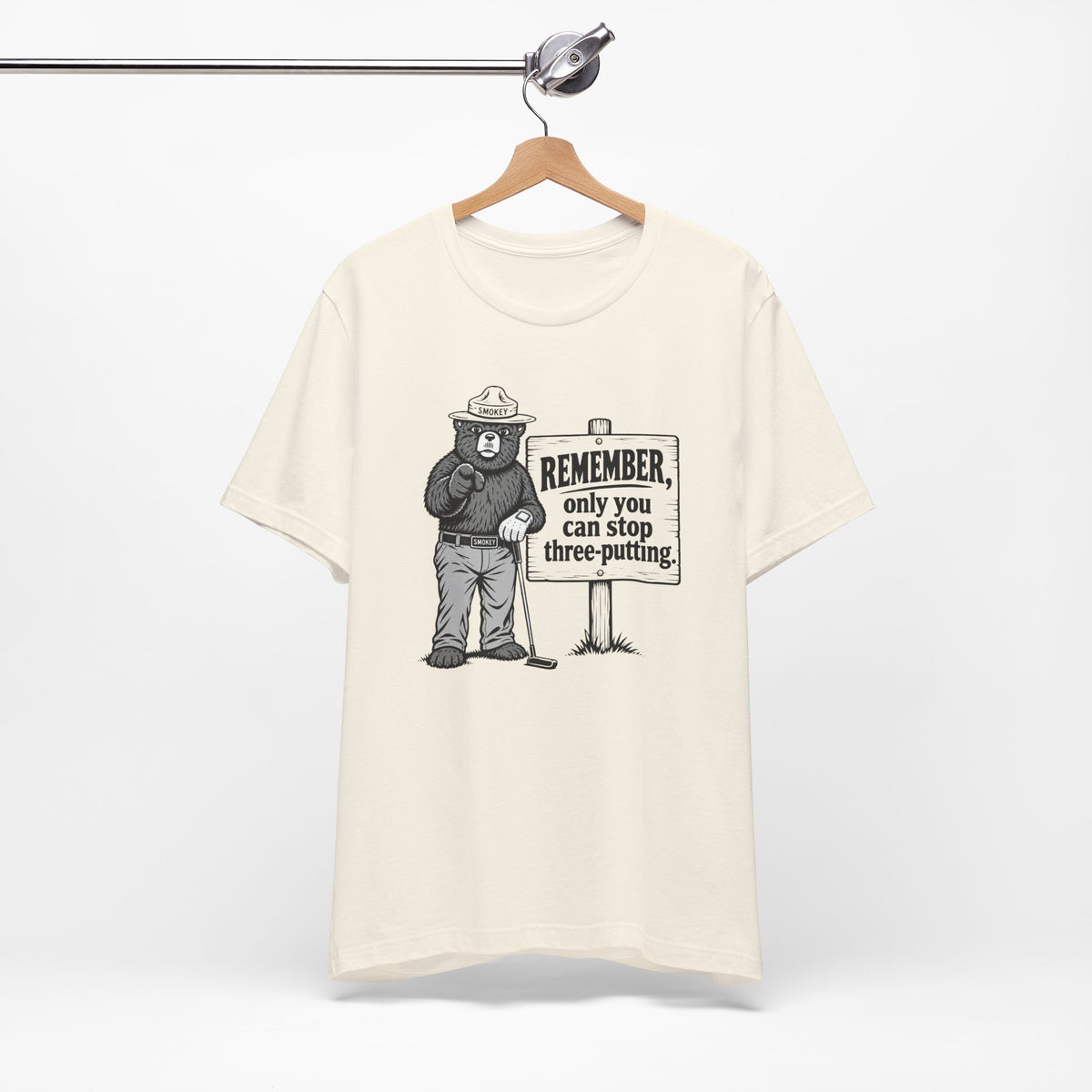 "Stop Three Putts" Golf Tee