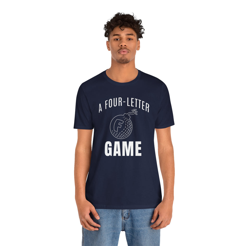 "Four Letter Game" Golf Tee