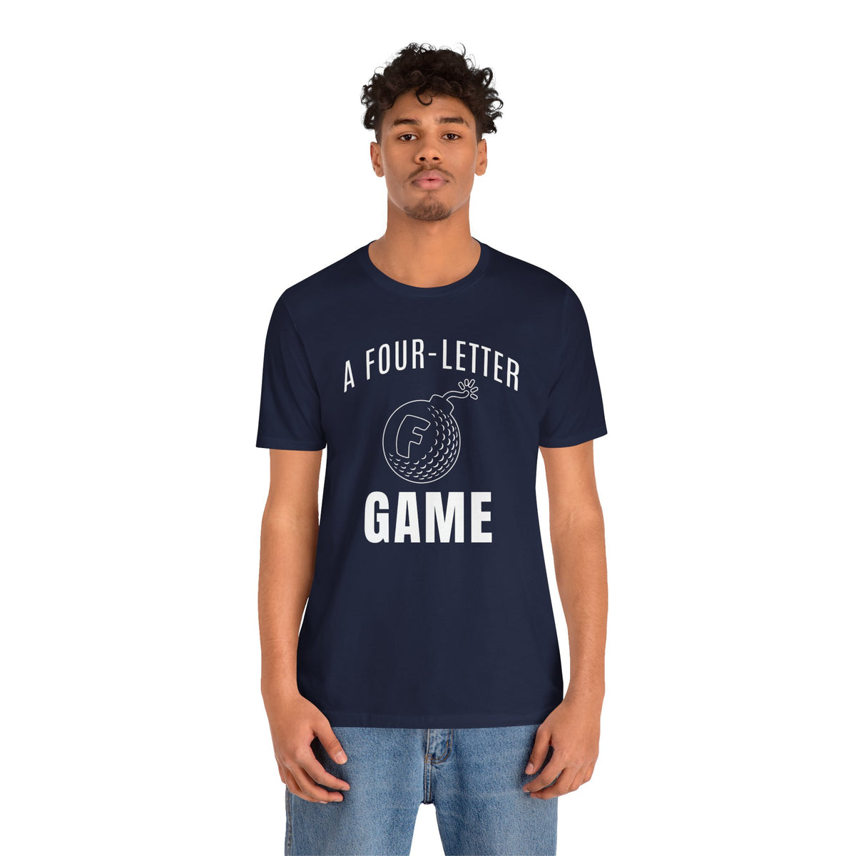 "Four Letter Game" Golf Tee
