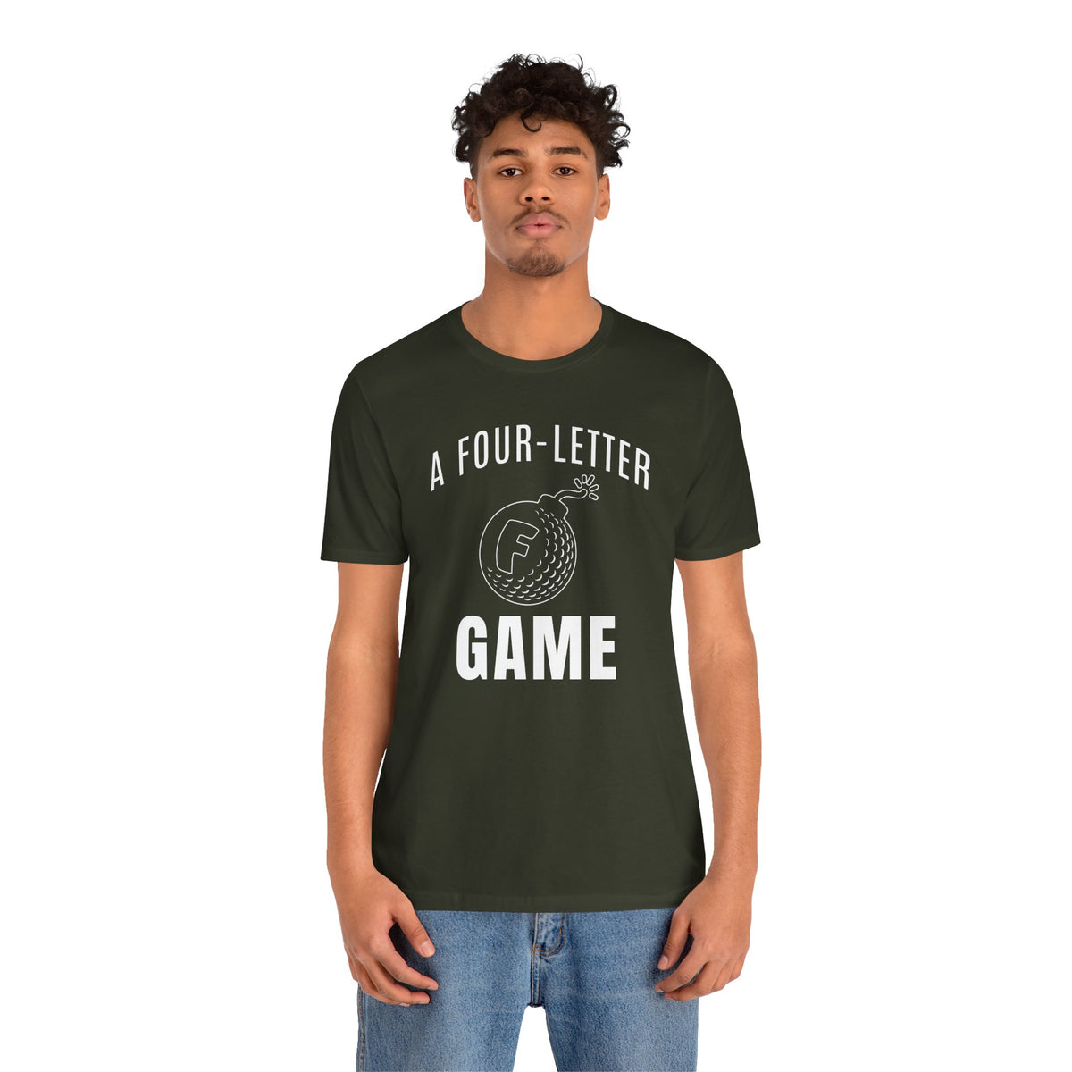 "Four Letter Game" Golf Tee