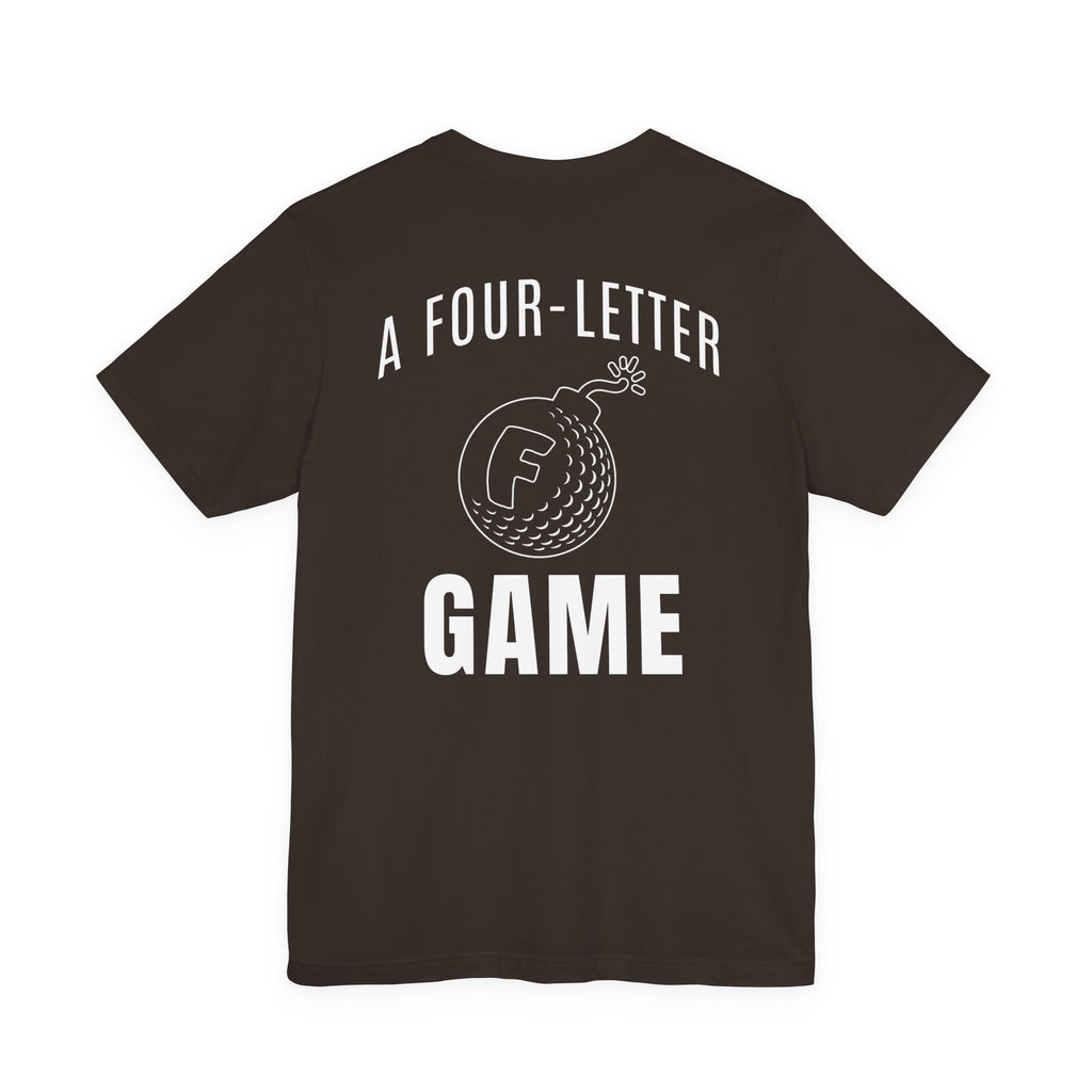 "Four Letter Game" Golf Tee