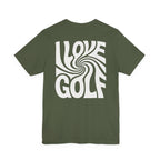 "I Love Golf" Golf Tee