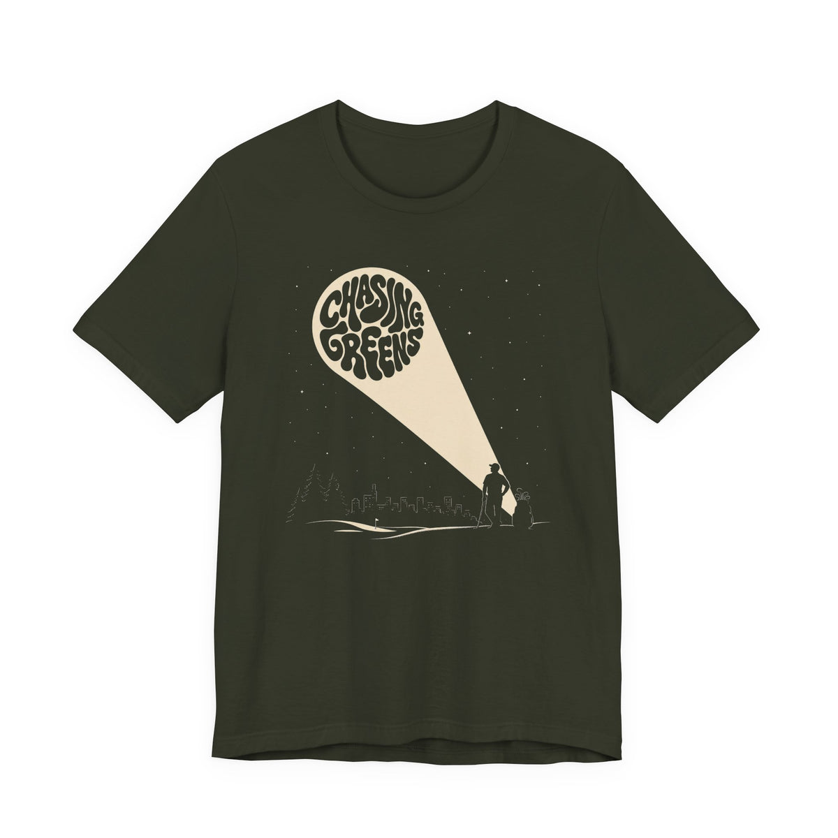 "Chasing Greens" Golf Tee