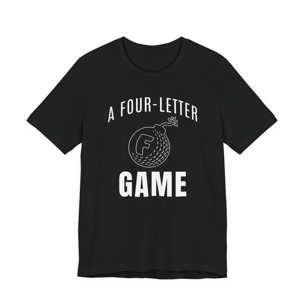 "Four Letter Game" Golf Tee